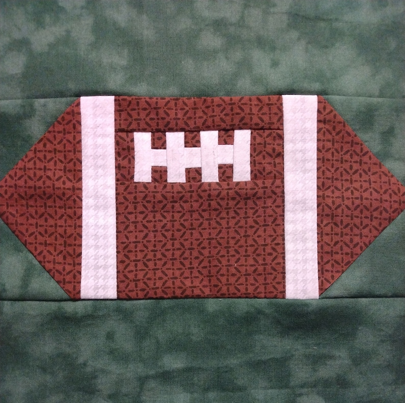 Football Quilt Block PDF Pattern Etsy