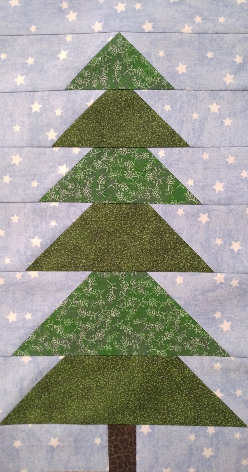 Pine Tree Forest Quilt Block Pdf Pattern - Etsy