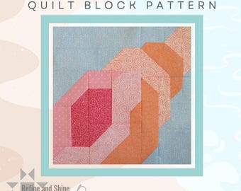Conch Shell Quilt Block pdf Pattern