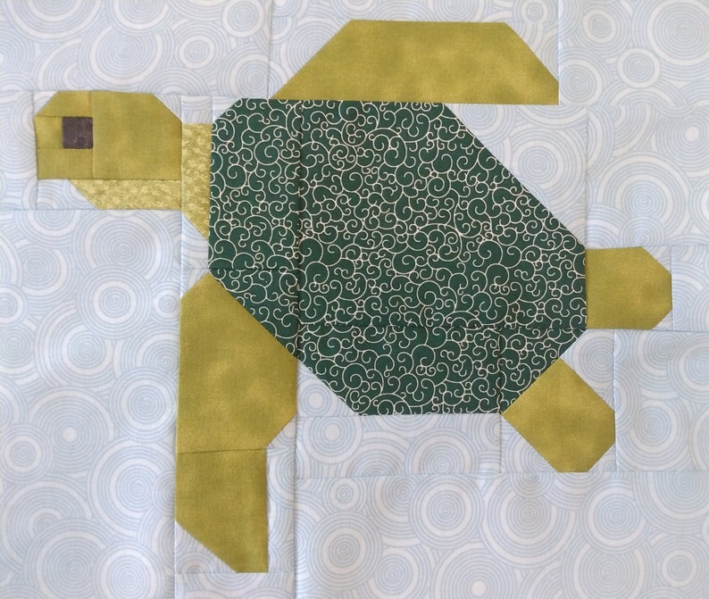 Sea Turtle Quilt Block pdf Pattern image 3