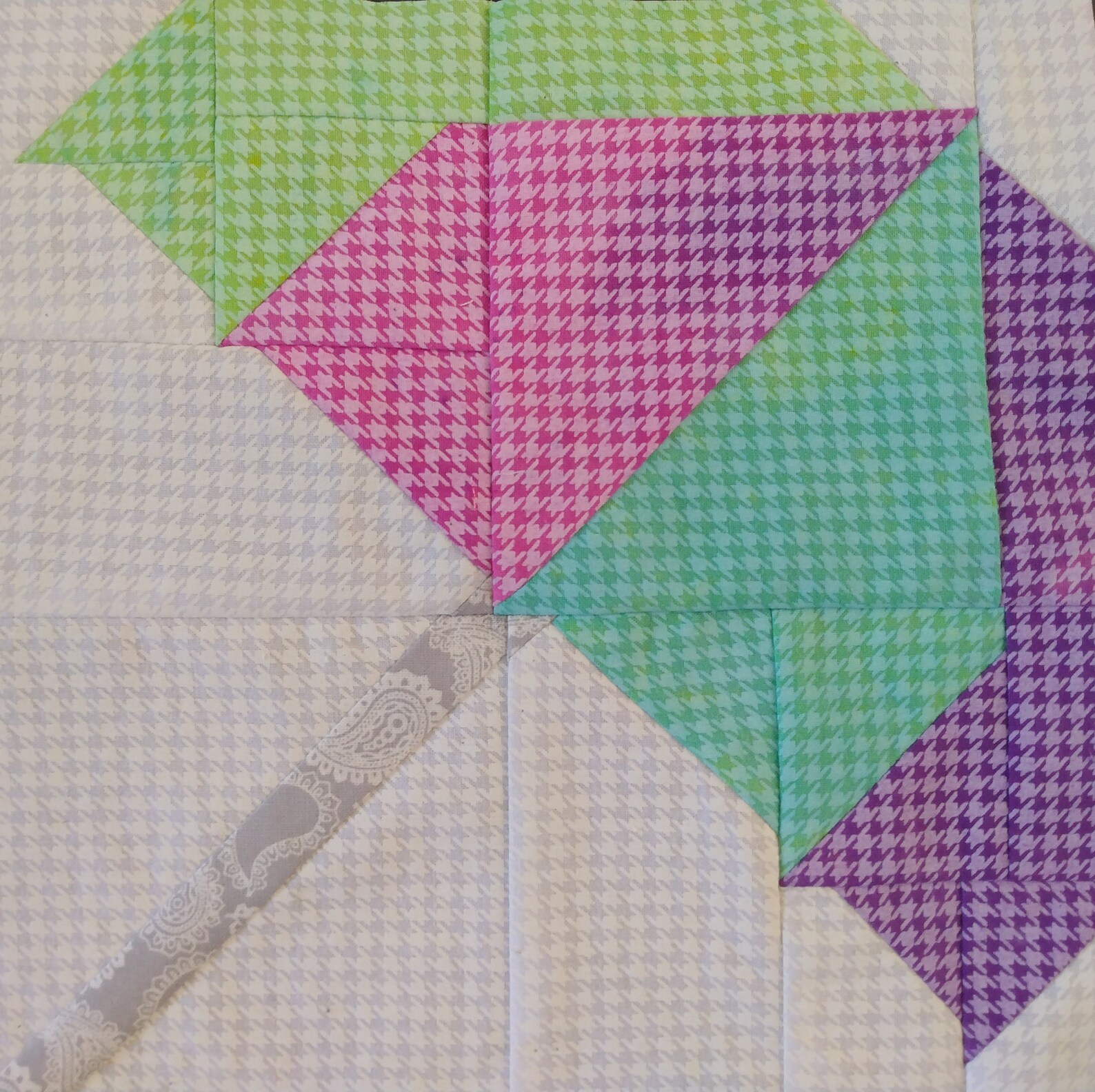 Diagonal Geometric Umbrella PDF Quilt Block Pattern Etsy
