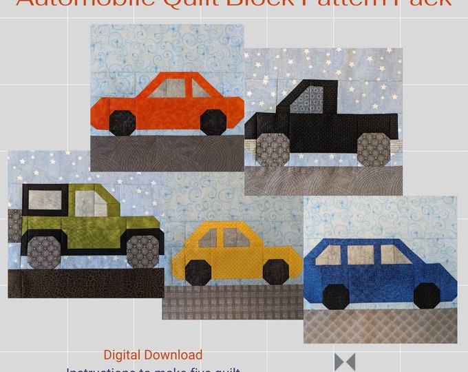 PDF Quilt Block Pattern – Vehicle Quilt – Classic Car 34 - Etsy Canada