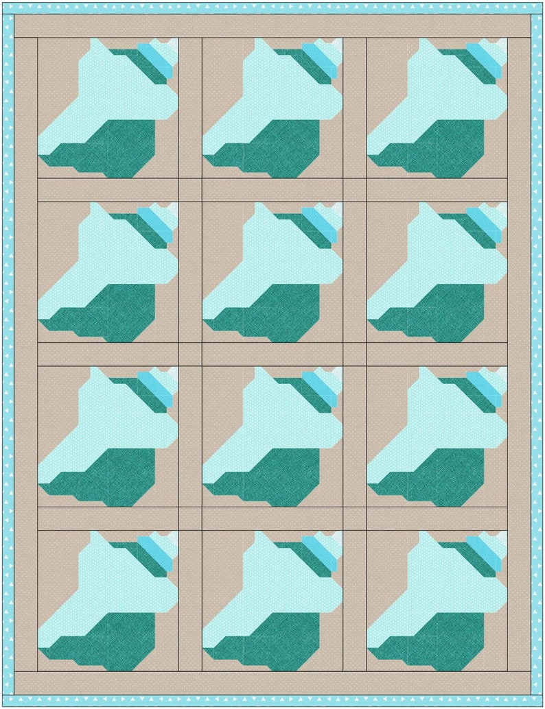 Conch Shell Quilt Block Pdf Pattern - Etsy