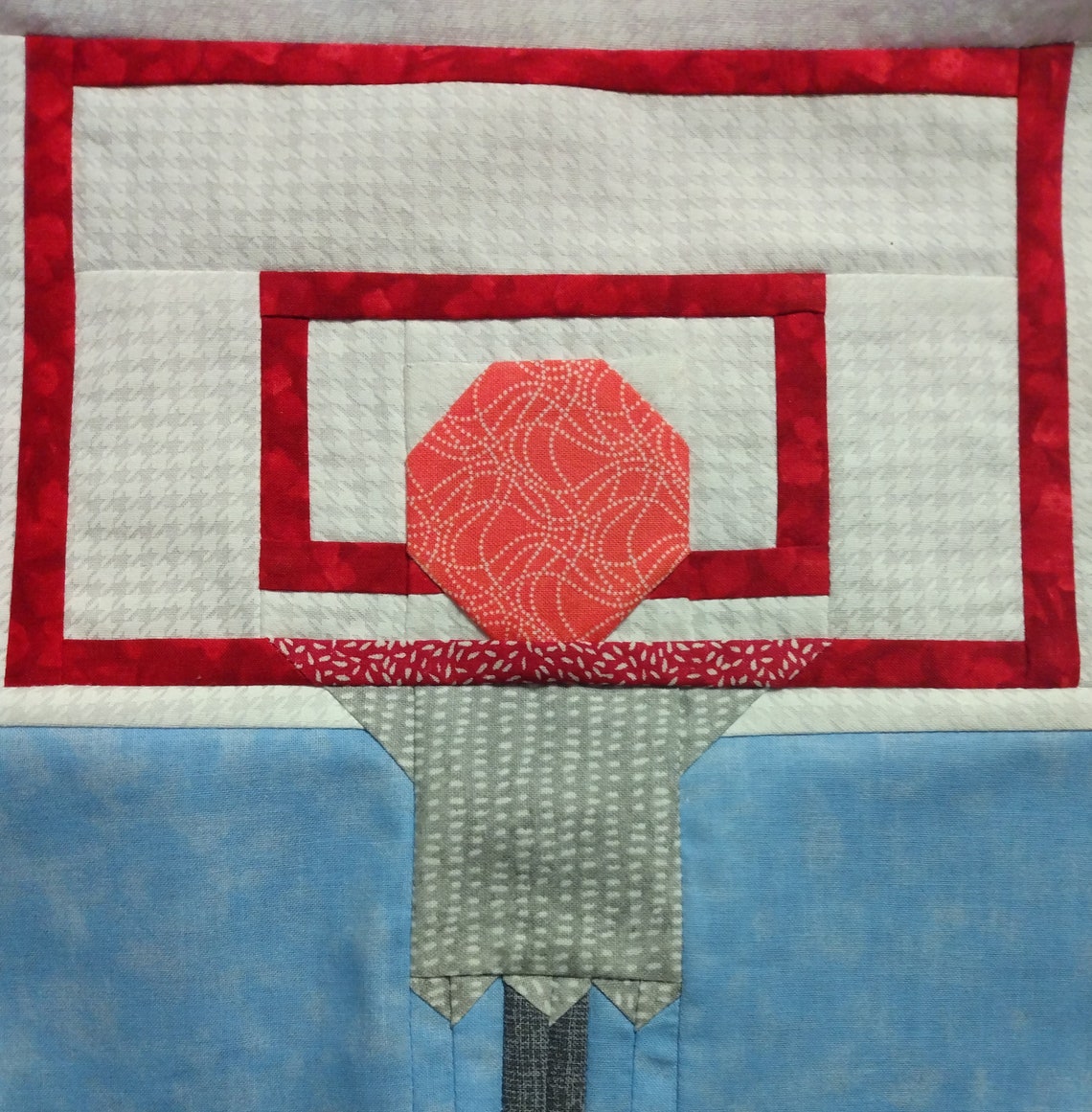 Basketball Hoop Quilt Block PDF Pattern Etsy