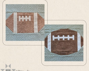 Fußball Quilt Block PDF Pattern
