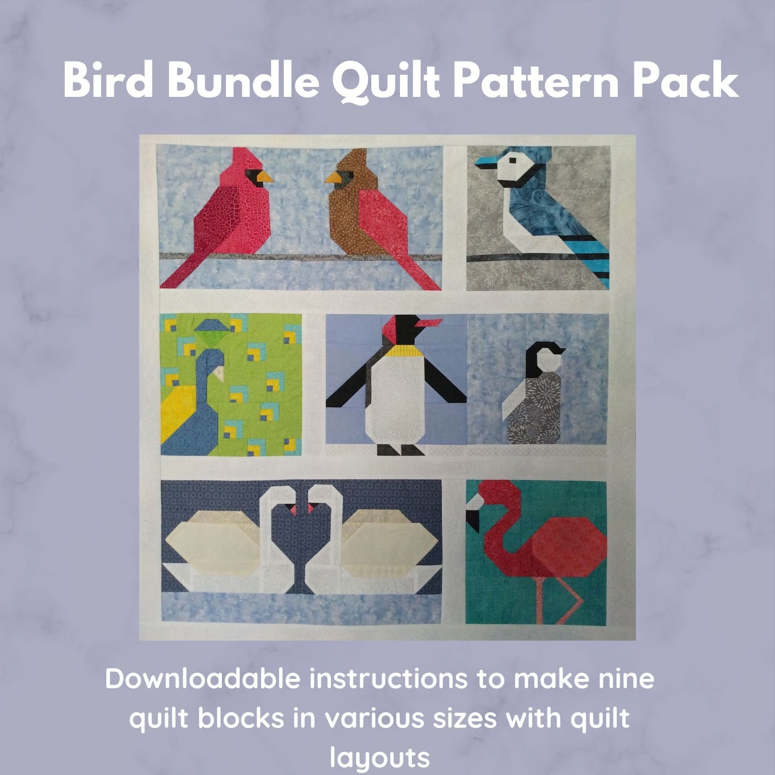 Bird Bundle Downloadable Quilt Pattern Pack - Etsy