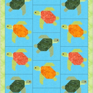 Sea Turtle Quilt Block pdf Pattern image 5