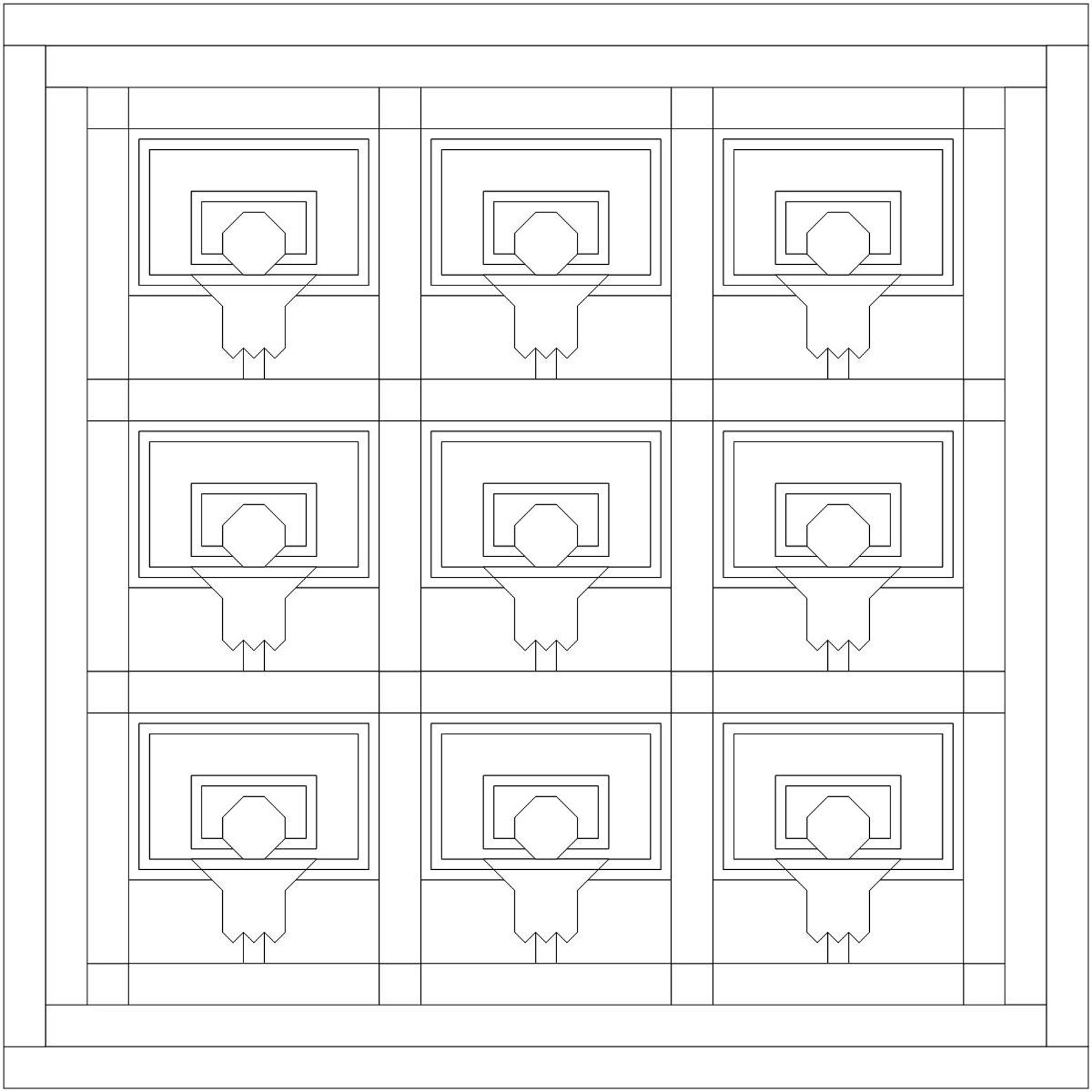 Basketball Hoop Quilt Block PDF Pattern Etsy