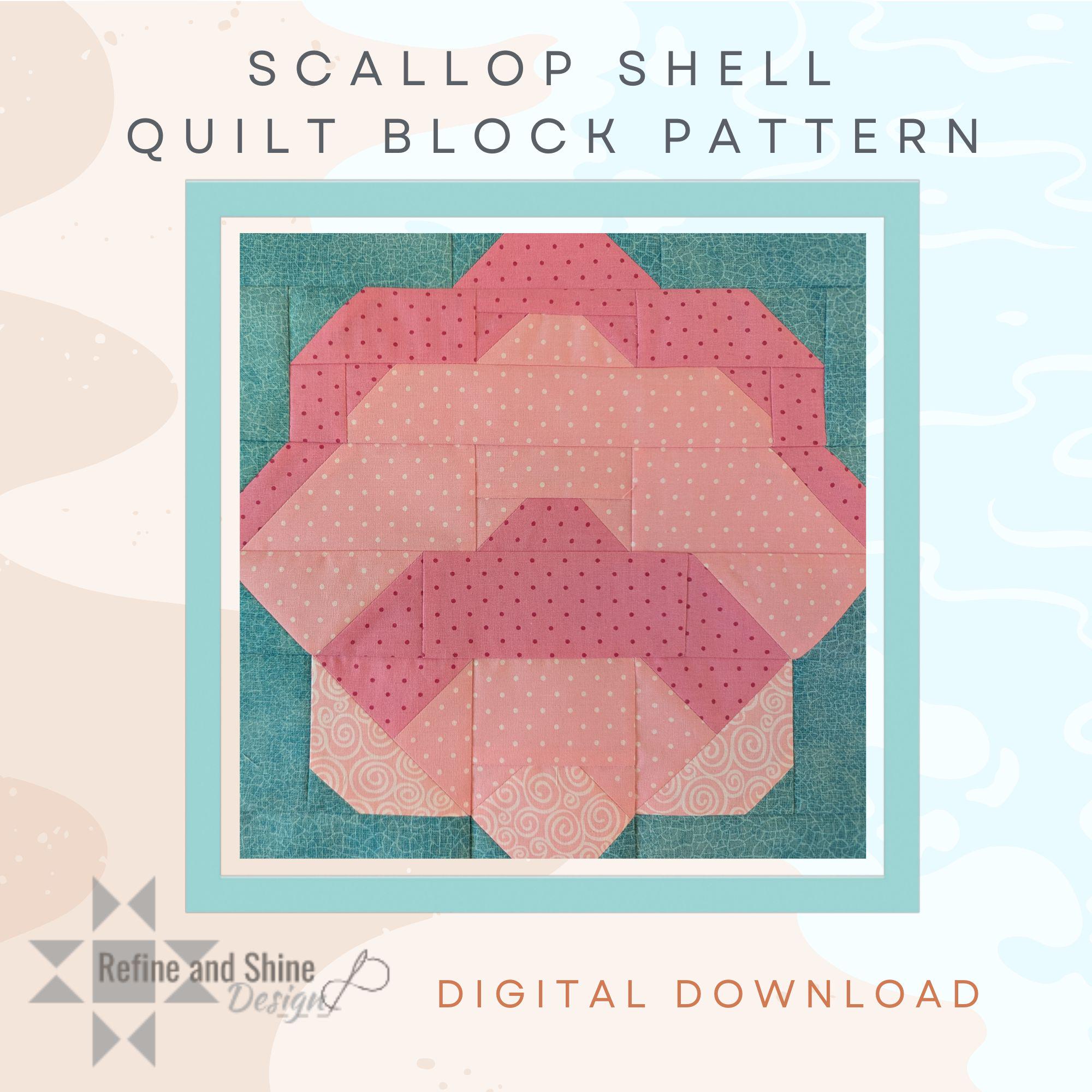 Scallop Shell Quilt Block Pdf Pattern - Etsy