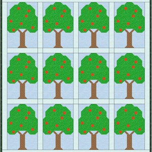 Tree Quilt Block Pdf Pattern - Etsy