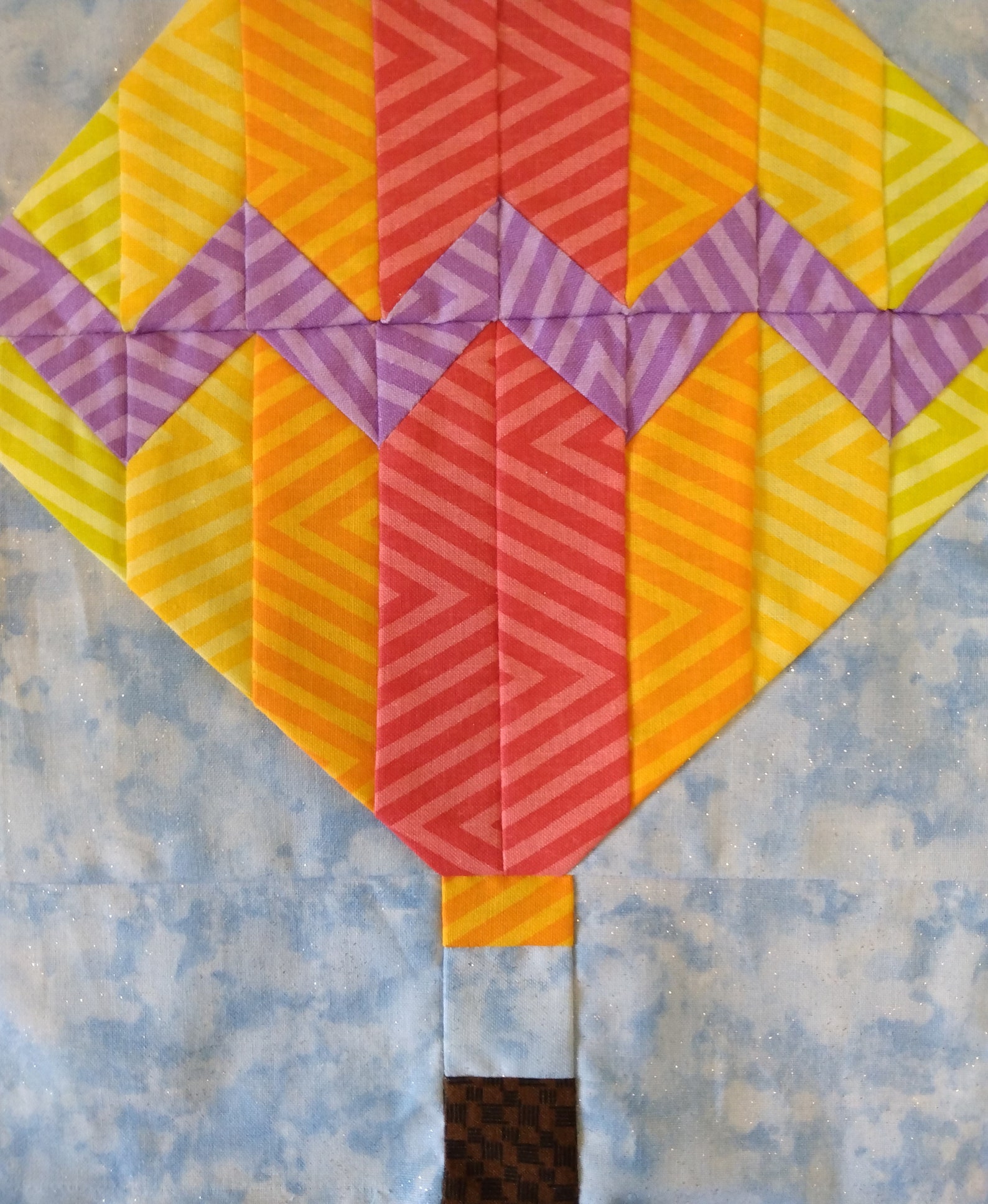 Hot Air Balloon Quilt Block PDF Pattern Etsy