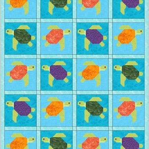 Sea Turtle Quilt Block pdf Pattern image 6