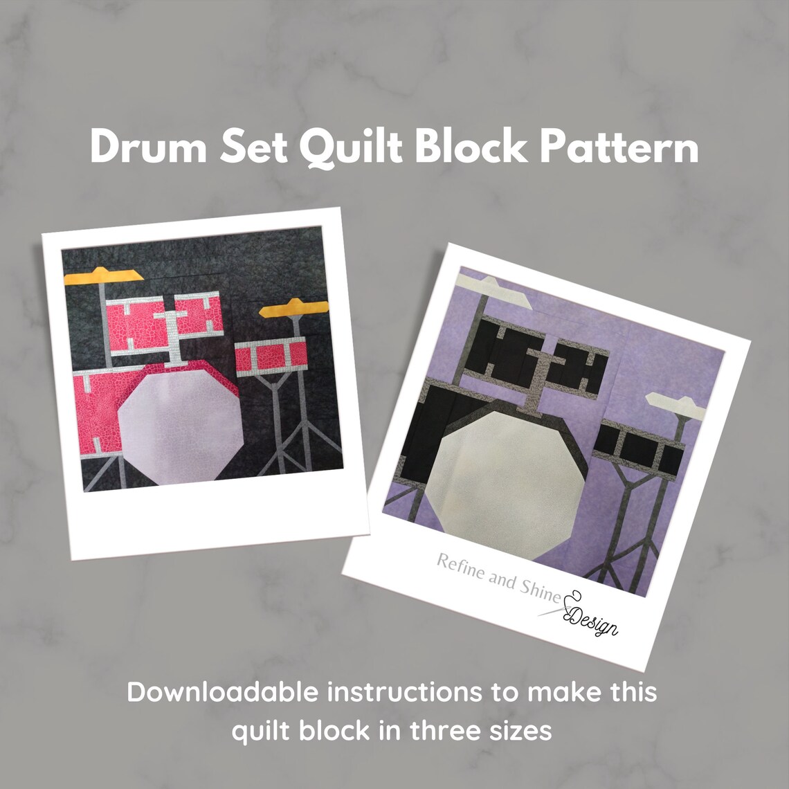 Drum Set Quilt Pattern Etsy