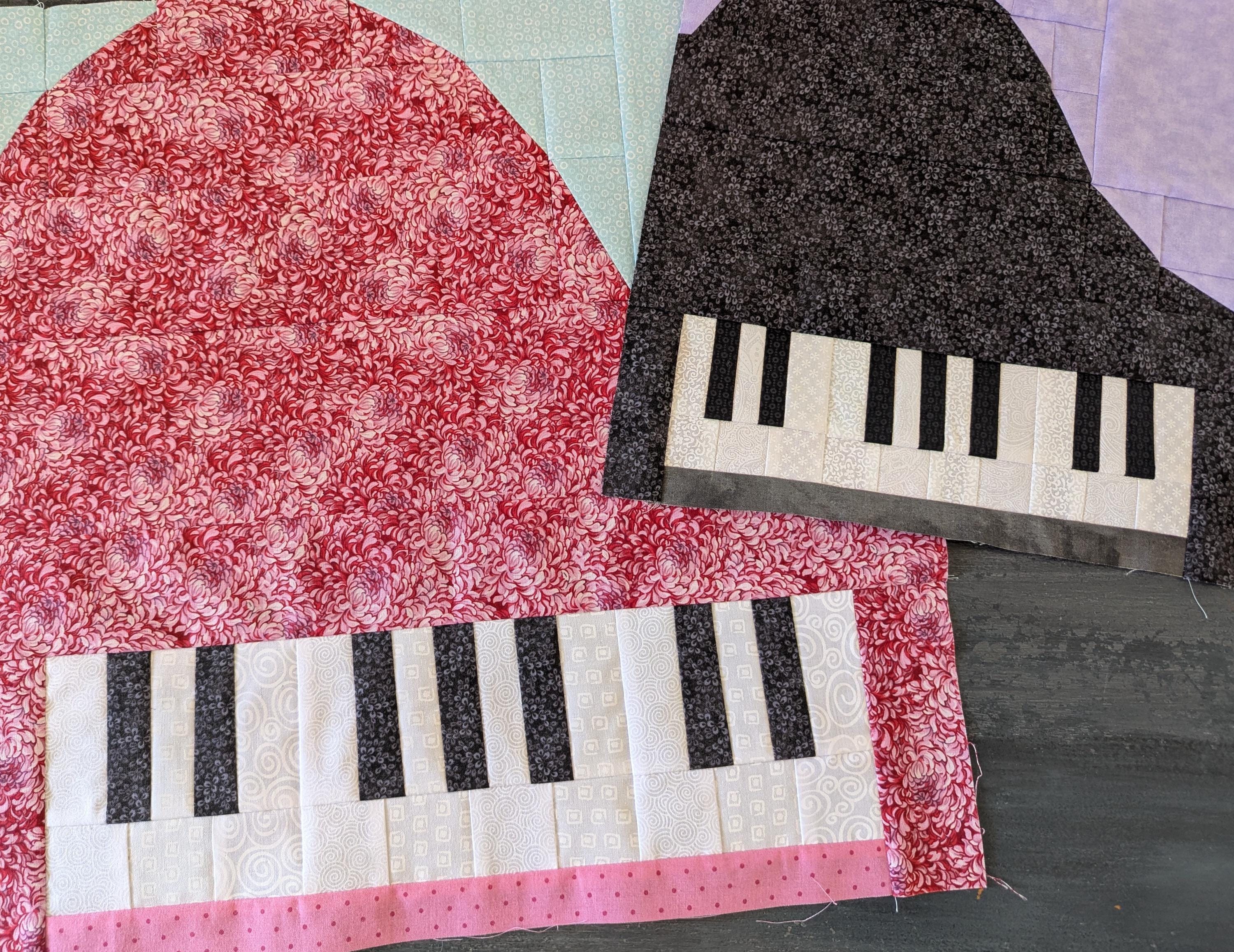 Piano (keyboard) Quilt Block PDF Pattern - Etsy