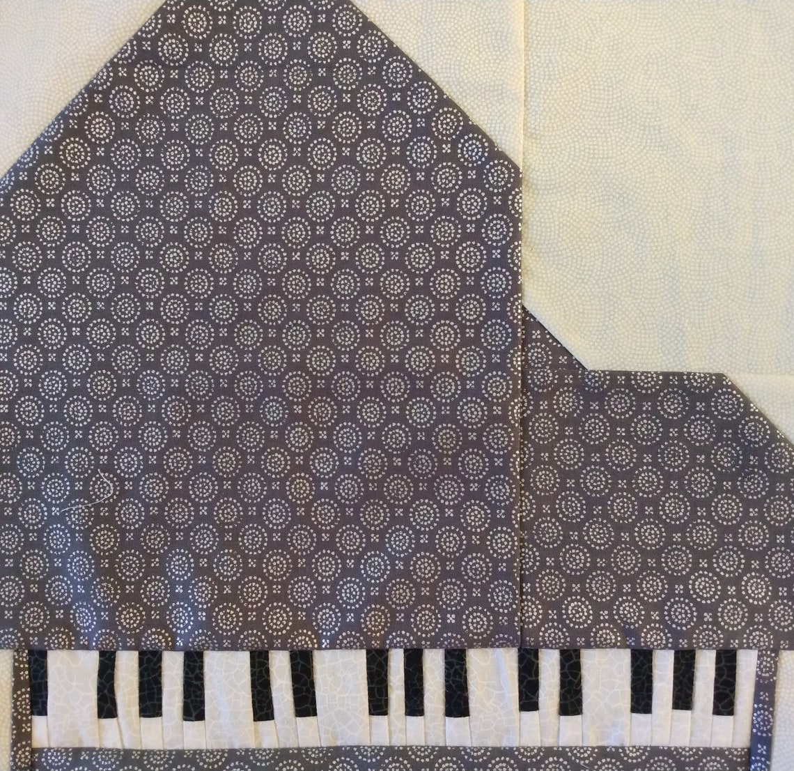 Piano keyboard Quilt Block PDF Pattern Etsy