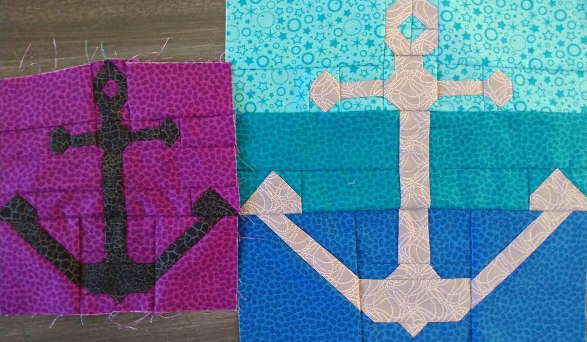 Anchor Quilt Block PDF Pattern Etsy