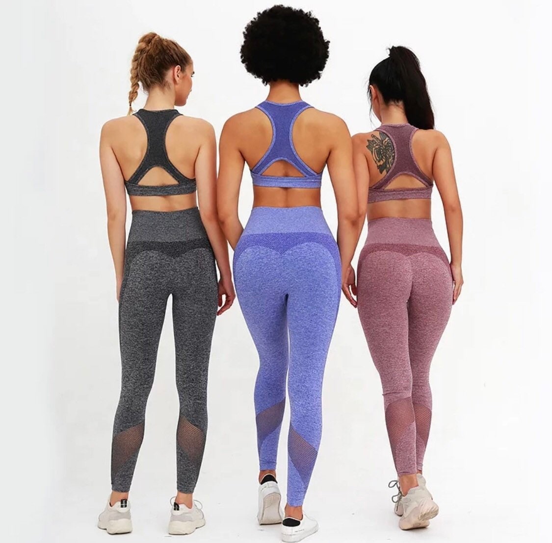 2 Pieces Yoga Set Matching Seamless Women Workout Set Gym Etsy