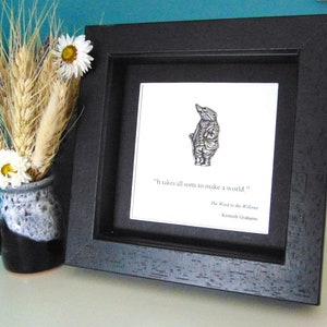 The Wind in the Willows Print Gift - Framed Badger and Quote - It takes all sorts to make a world - Book Lover Gift - Book Christmas Gift
