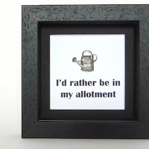 Tuinieren Gift - Tinnen gieter Motief en Quote - Garden Lover Gift - Ik zou liever in mijn volkstuin zijn - Cadeau voor tuinman