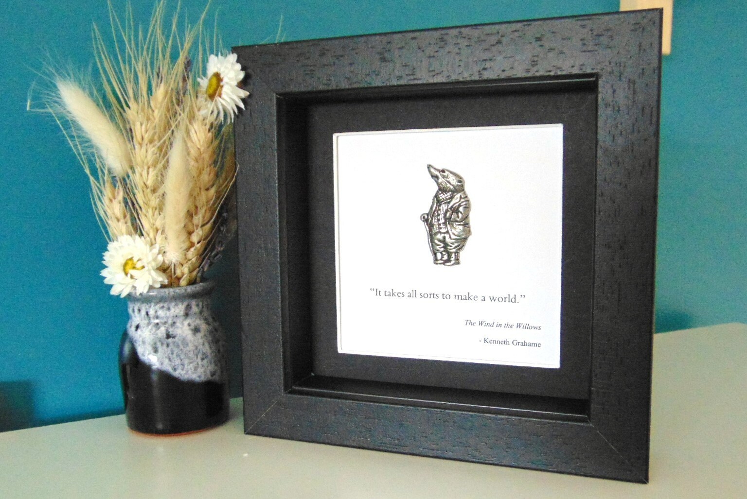 The Wind in the Willows Print Gift - Framed Badger and Quote - It Takes ...