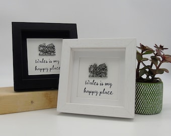 Welsh Dragon Gift - Wales Print - Wales is my Happy Place - Y Ddraig Goch Print - Wales Birthday Gift - Wales Home Decor - Welsh Art