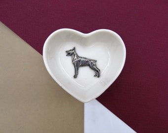 Doberman Gift - Doberman Trinket Dish - Doberman Jewellery Dish - Dog Ring Dish - Doberman Gift for Her - Doberman Birthday Gift