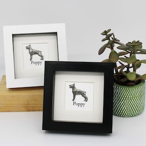 Personalised Dog Gift - Doberman Framed Gift - Doberman Memorial - New Doberman Dog Gift - Doberman Dog Home Decor - Dog Mum Gift
