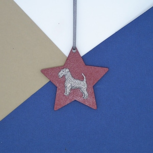 Airedale Star Christmas Decoration - Airedale Christmas Ornament - Airedale Christmas Tree Decoration - Airedale Bauble - Dog Mum Gift