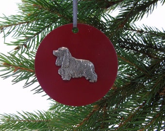 Décoration suspendue Cocker Spaniel - Cocker Spaniel Dog Mum Ornement de Noël - Décoration de propriétaire d’épagneul - Décor de Noël unique