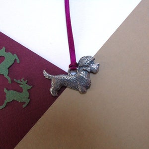Décoration suspendue Dandie Dinmont Terrier - décoration de Noël Dandie Dinmont - cadeau chien maman - cadeau Dandie Dinmont - breloque Dandie Dinmont