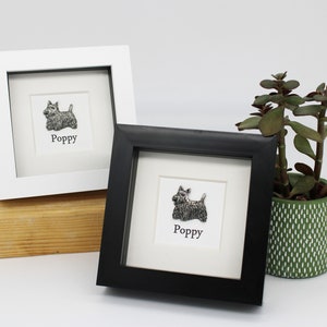 Personalised Dog Gift - Scottish Terrier Framed Gift - Scottie Dog Memorial - Scottish Terrier Gift - Scottie Dog Home Decor - Dog Mum Gift
