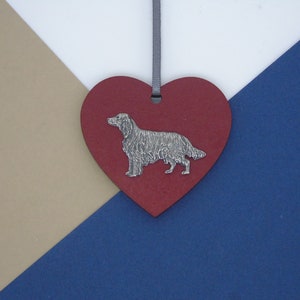 Irish Setter Wooden Heart - Irish Setter Christmas Ornament - Irish Setter Christmas Tree Decoration - Dog Hanging Ornament - Dog Mum Gift