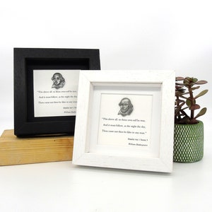 Shakespeare Quote - Framed Hamlet Gift - Shakespeare Gift - Shakespeare Lover - Drama Lover Gift - Unique Shakespeare Gift - The Bard Gift