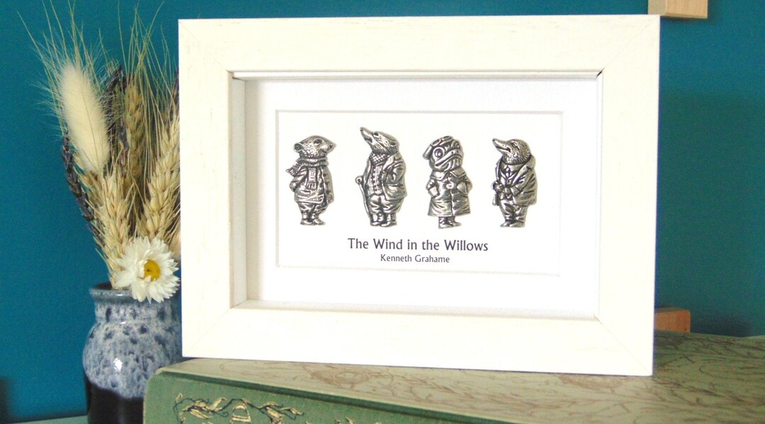 The Wind in the Willows Gift - Framed Pewter Motifs - Ratty, Badger ...