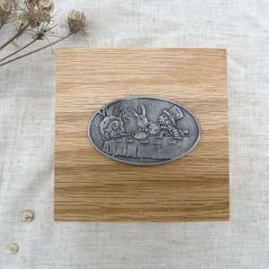 Alice in Wonderland Wooden Box - Alice in Wonderland Jewellery Box - Hatters Tea Party Trinket Box - Keepsake Box -Gift for Wonderland Lover