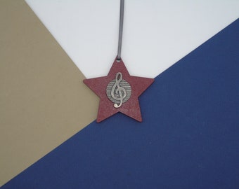 Violinschlüssel Weihnachtsdekoration - Violinschlüssel Ornament - Musik Weihnachtsgeschenk - Musik Liebhaber - Violinschlüssel Anhänger - Musik Geschenk