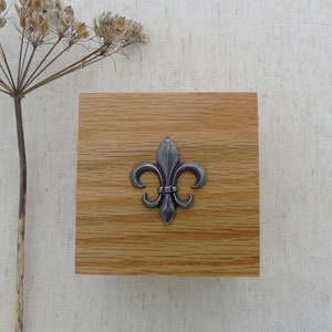 Fleur De Lis Gift - Fleur De Lis Wooden Box - Fleur De Lis Trinket Box - Fleur De Lis  Wedding Gift - History Lover Gift - French Symbol