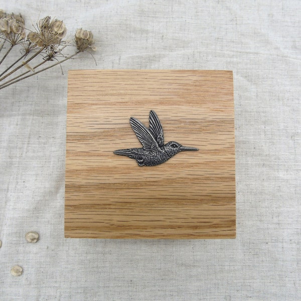 Hummingbird Wooden Box - Hummingbird Jewellery Box - Hummingbird Trinket Box - Hummingbird Gift Box - Hummingbird Keepsake Box