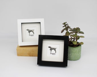 Personalisierter Hund - Deutscher Kurzhaarhund gerahmt Geschenk - Hund Erinnerung - neuer Hund Geschenk - Pointer Dekoration - Hund Geschenk - Hund Weihnachten