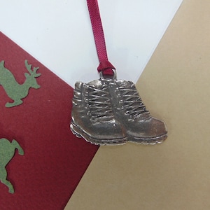 Walking Boot Christmas Tree Decoration -  Hiking Christmas Ornament - Rambler Hanging Decoration - Unique Christmas Decor - Walker Gift