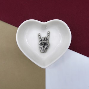 Rock On Gift -  Rock On Trinket Dish - Music Jewellery Dish - Ring Dish - Gift for Her - Rock Music Lover - Rock on Birthday Gift