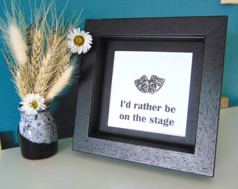 Comedia Tragedia Arte enmarcado - Drama Motivo y cita - Drama Lover Gift - Theatre Lover Gift - Drama Gift - Unique Home Decor
