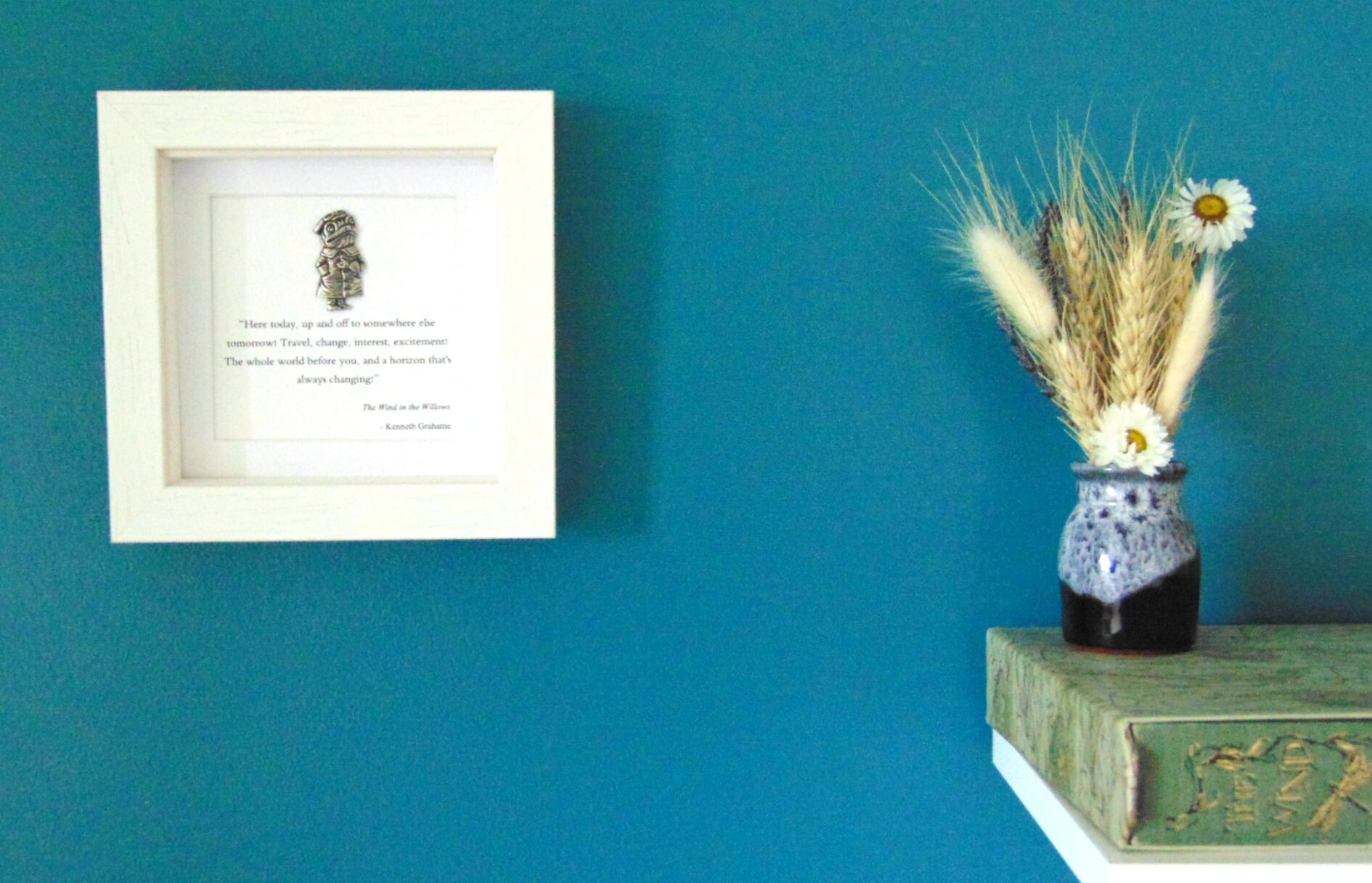 The Wind in the Willows Art - Framed Pewter Toad Motif and Quote - Wind ...