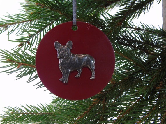 French Bulldog Wooden Christmas Decoration Frenchie Dog Bauble
