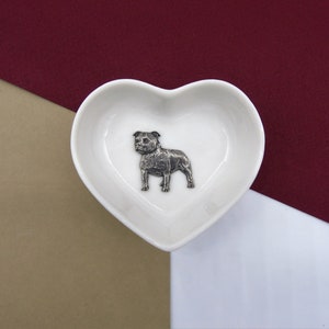 Staffordshire Bull Terrier Gift -  Staffy Trinket Dish - Staffy Jewellery Dish - Staffy Ring Dish - Gift for Her - Staffy Lover