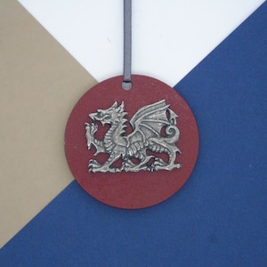 Welsh Dragon Christmas Decoration - Y Ddraig Goch Christmas Tree Ornament - Welsh Christmas Gift - Dragon Gift - Dragon Lover