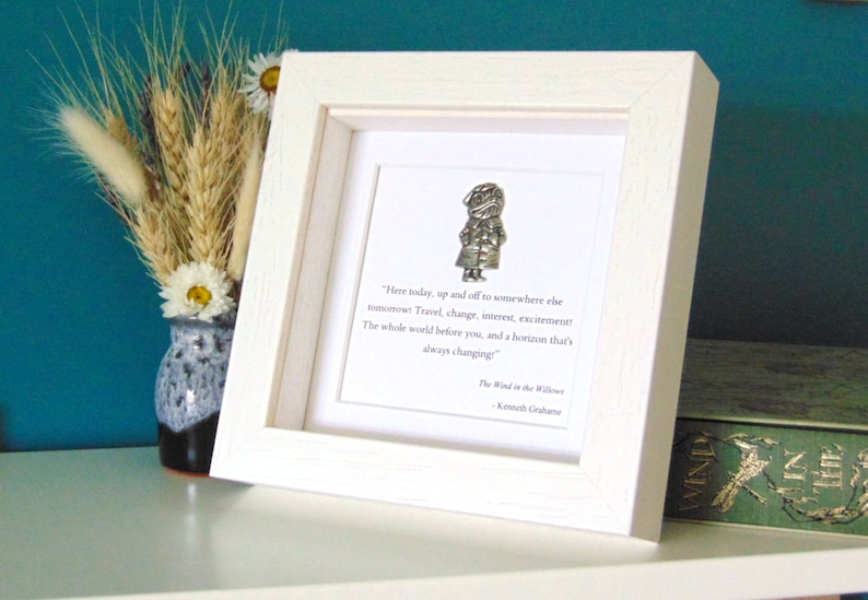 The Wind in the Willows Art - Framed Pewter Toad Motif and Quote - Wind ...