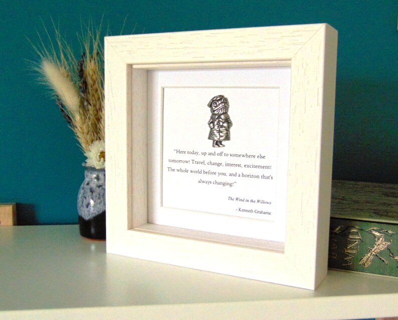 The Wind in the Willows Art - Framed Pewter Toad Motif and Quote - Wind ...