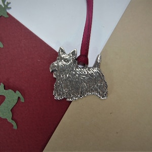 Scottish Terrier Hanging Decoration -  Scottie Dog Mum Christmas Ornament - Scottie Owner Decoration - Unique Christmas Decor