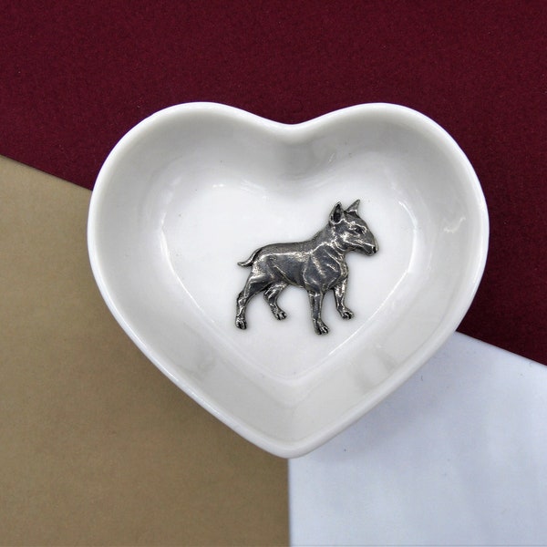 Cadeau Bull Terrier anglais - Plat de bibelot Bull Terrier - Plat de bijoux Bull Terrier - Plat d’anneau de chien - Cadeau Bull Terrier pour elle -